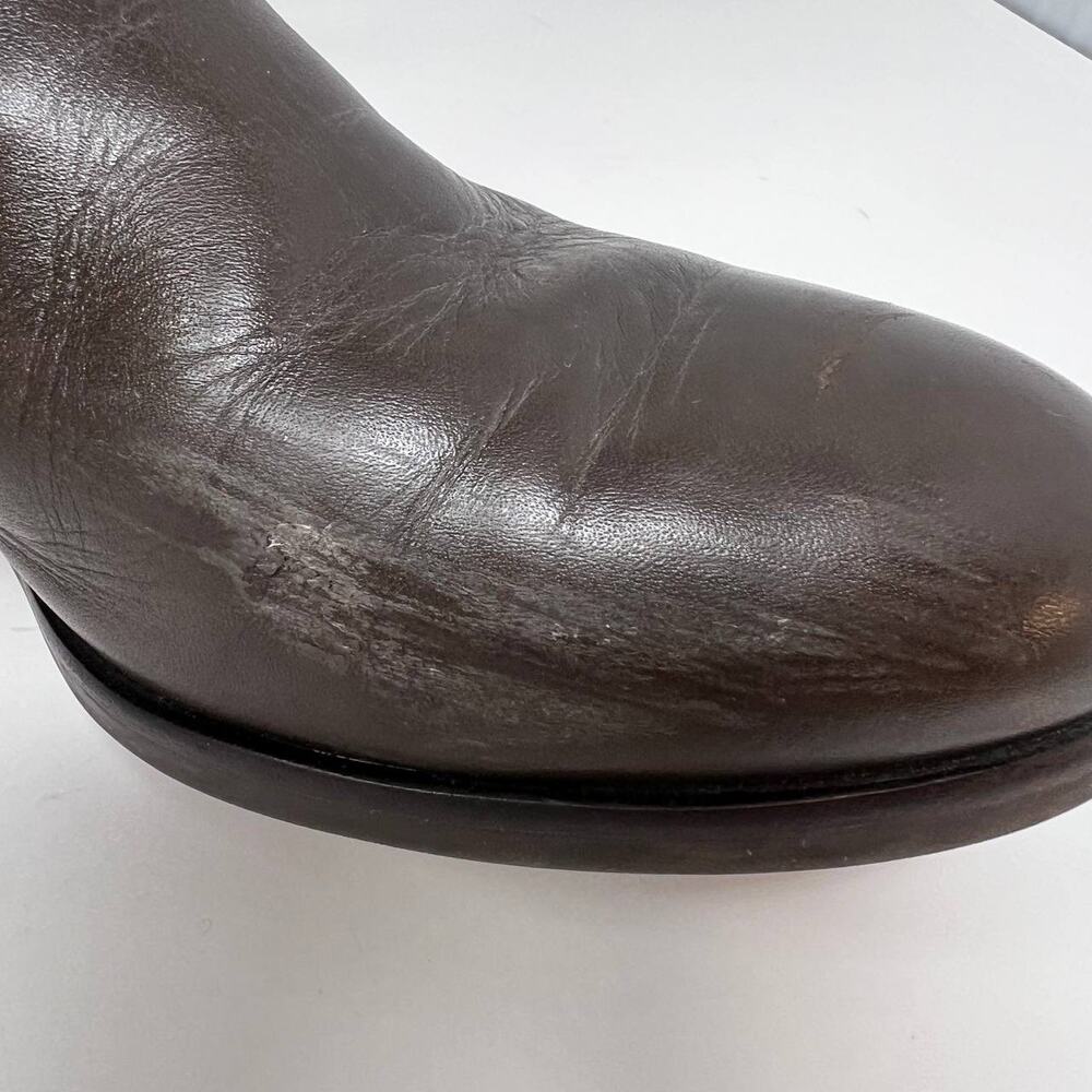 Tory Burch Boots Women's 8M Brown Leather Tall Equestrian Riding Boots Back Zip - Picture 10 of 16